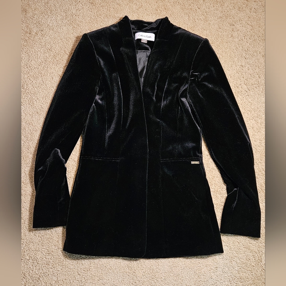 Calvin Klein velvet blazer jacket